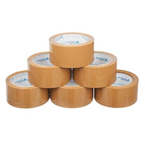 Picture of 2" inch tape 100 Meter  Brown Color Packing Tape Brown BOPP Tape Self Adhesive Brown Cello Tape