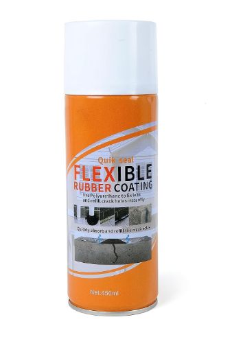 Picture of Rubber Spray (White) Flexible Rubber Coating Spray Waterproof Leak Filler Spray