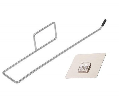 Picture of Self Adhesive Toilet Paper Roll Holder Tissue Paper Roll Rack Towel Holder Bathroom Towel Holder Tissue Holder Stainless Steel Tissue Rack Wall Mount Paper Roll Holder Kitchen Towel Holder