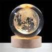 Picture of 3D Crystal Ball Night Lamp(MOON) (6 cm) Crystal Ball Night Lamp Night Lights Decorative Lamp