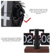 Picture of Wooden Retro Clock Flip Clock Wooden Clock Retro Vintage Analog Design Auto Flip Clock