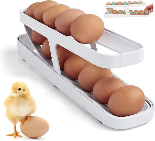 Picture of Egg Dispenser Rolling Egg Dispenser Egg Storage Space-Saving and Durable Egg Storage