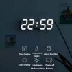 Picture of 3D LED Clock (White) Digital 3D LED Wall Clock Alarm Clock  Modern Digital 3D LED Wall Clock