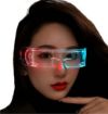 Picture of Light Up Glasses LED Visor Cyberpunk Futuristic Luminous Rave Glasses  Luminous Goggles Glowing Light Up Party Supply