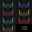 Picture of Light Up Glasses LED Visor Cyberpunk Futuristic Luminous Rave Glasses  Luminous Goggles Glowing Light Up Party Supply