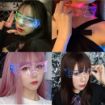 Picture of Light Up Glasses LED Visor Cyberpunk Futuristic Luminous Rave Glasses  Luminous Goggles Glowing Light Up Party Supply