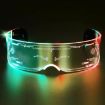 Picture of Light Up Glasses LED Visor Cyberpunk Futuristic Luminous Rave Glasses  Luminous Goggles Glowing Light Up Party Supply