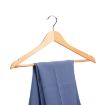 Picture of Wood Natural Finish Garment Hangers with Non-Slip Bar and Precisely Cut Notches
