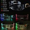 Picture of Light Up Glasses LED Visor Cyberpunk Futuristic Luminous Rave Glasses  Luminous Goggles Glowing Light Up Party Supply