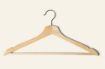 Picture of Wood Natural Finish Garment Hangers with Non-Slip Bar and Precisely Cut Notches