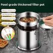 Picture of 1.7L OIL PORT OIL POT FILTER POT Bacon Grease Container with Strainer Used Cooking Oil Container Kitchen Frying Oil Container Tank Pot Strainer Filter