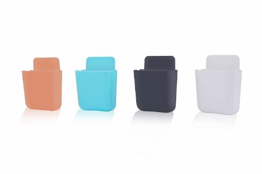 Picture of Plastic Phone Mobile Organizer Stand Multipurpose Wall Holder Wall Mounted Storage Case