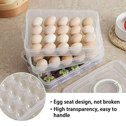 Picture of Egg Storage Holder 3-Layer Food Container with Egg Storage Holder Trays