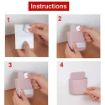 Picture of 4 Piece Wall Mounted Storage Box Remote Storage Organizer Case for Air Conditioner TV Mobile Phone Charger Plug Holder Stand Rack  Phone Charger Plug Holder Toothbrush