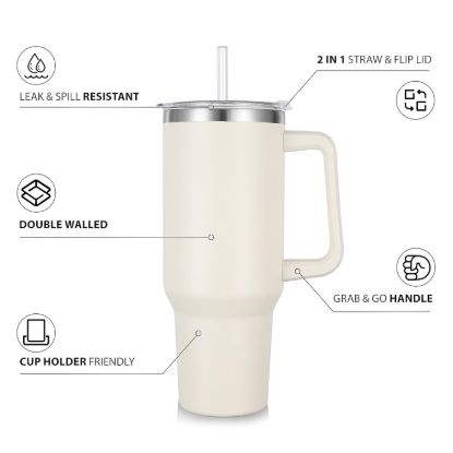 Picture of TUMBLER VACUUM SEALED CUP WITH HANDLE