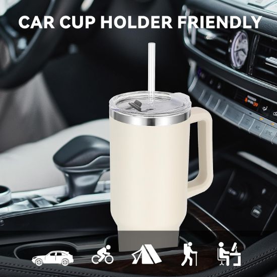 Picture of TUMBLER VACUUM SEALED CUP WITH HANDLE