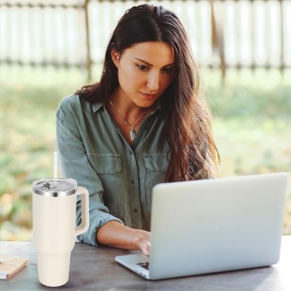Picture of TUMBLER VACUUM SEALED CUP WITH HANDLE