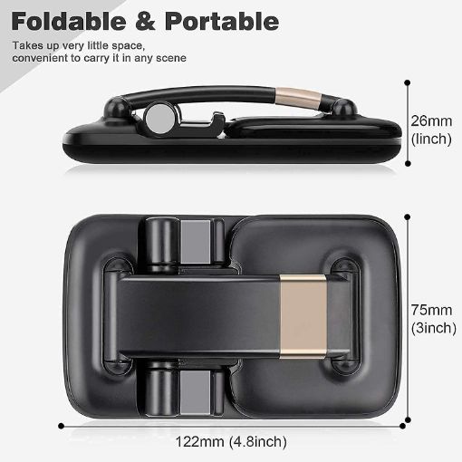 Picture of desk phone holder mobile holder Moible Desk Phone Holder Adjustable and Foldable Desktop Phone Holder Stand for Phone Compatible Portable Phone Stand