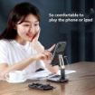 Picture of desk phone holder mobile holder Moible Desk Phone Holder Adjustable and Foldable Desktop Phone Holder Stand for Phone Compatible Portable Phone Stand