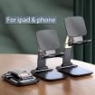 Picture of desk phone holder mobile holder Moible Desk Phone Holder Adjustable and Foldable Desktop Phone Holder Stand for Phone Compatible Portable Phone Stand