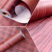 Picture of PVC Self Adhesive Wood Grain Paper Furniture Wall Stickers Vintage Wood Peel and Stick Wallpaper
