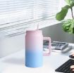Picture of Mug with Handle and Straw (Candy color) Thermos Mug Cup with Straw  Insulated Cup Stainless Steel Mug Insulated Cup with Straw  Mug with Handle  Mug