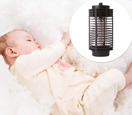 Picture of Electric Mosquto Killer Mosquito zapper killer black insect blue LED light electric killer bet killer liquid spry vaporization electric UV lighthouse shape burg killer machine night lamp killer pitfall and bug killer liquid home office garden Machine