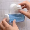 Picture of Toothbrush Holder  Toothbrush Holder with Magic Annularity Suction Cup Easily Wall Mounted 5 Toothbrush Storage Set