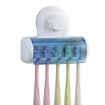 Picture of Toothbrush Holder  Toothbrush Holder with Magic Annularity Suction Cup Easily Wall Mounted 5 Toothbrush Storage Set