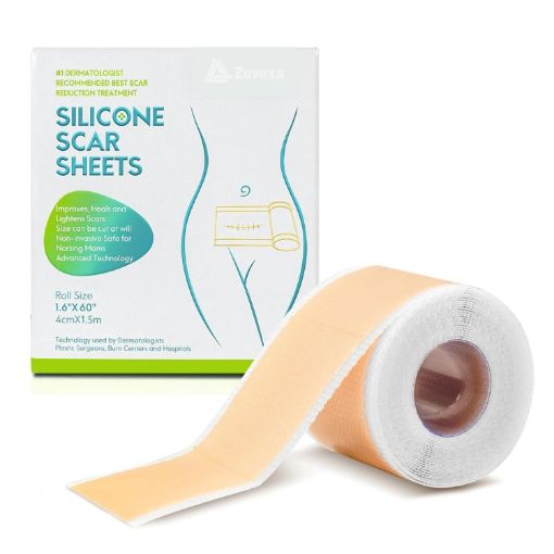 Picture of SILICONE SCAR SHEET Silicone Scar Sheets Silicon gel sheets for Scars eusable Medical Grade Scar Removal Strips