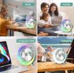 Picture of G Shape Fan Mini Fan Desk Fan with Colour Changing LED RGB Light