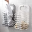 Picture of Laundry Basket Wall Mounted Bathroom Hanging Mesh Laundry Basket  Dirty clothes basket