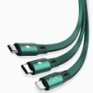 Picture of 3-In-1 Elastic Data Cable Usb 3 in 1 Charging Cable Charging Cable  3 in 1 Multiple USB Fast Charger Cord