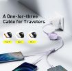 Picture of 3-In-1 Elastic Data Cable Usb 3 in 1 Charging Cable Charging Cable  3 in 1 Multiple USB Fast Charger Cord