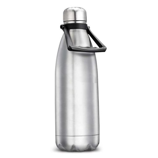 Picture of Stainless Steel Vacuum Insulated Flask with Handle 1500ml Hot and Cold Water Bottle with Screw lid WATER BOTTLE WITH HANDLE