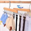 Picture of Wooden Tie and Belt Hanger Wooden Belt Hanger Multi Hook Coat Hanger