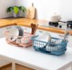 Picture of Plastic Popular Combo Kitchen Sink Organiser  3 in 1 Kitchen Sink Dish Drainer Drying Rack Washing Basket with Tray  Large Sink Set Dish Rack Drainer