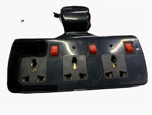 Picture of 3 PIN Multi Plug with Indicator 3 Plus 3 Multi-Plug Individual Switches LED Indicators and Switch Spike Guard Fuse Extension Board
