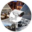 Picture of Realistic Looking Dummy CCTV Bullet Surveillance System Waterproof with One Flashing Red LED Light and Warning Sticker for Both Indoor & Outdoor Use