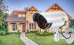 Picture of Realistic Looking Dummy CCTV Bullet Surveillance System Waterproof with One Flashing Red LED Light and Warning Sticker for Both Indoor & Outdoor Use