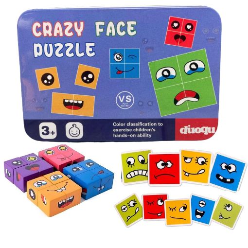 Picture of Crazy Face Puzzle Face Changing Magic Cube Puzzle  Emoji Matching Game Cube