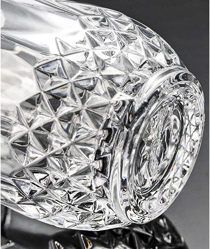 Picture of Beer Glass Whiskey Glass Juice Water Glass Tall Mug Drinking Glass Diamond Design Transparent