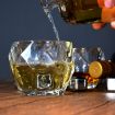 Picture of Crystal Whisky Glass 350 ml 2 pis set  Daiamond Shaped Whiskey Unique Cool Crystal Rocks Whiskey Glasses Set for Scotch Crystal Rocks Whiskey