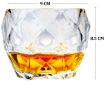 Picture of Crystal Whisky Glass 350 ml 2 pis set  Daiamond Shaped Whiskey Unique Cool Crystal Rocks Whiskey Glasses Set for Scotch Crystal Rocks Whiskey