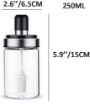 Picture of Glass Jar With Lid  oil jar with brush bbq brush for oiling oil jar with brush oil dispenser with brush oil containers oil spreader with jar oil pot oil pot with brush for kitchen