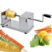 Picture of pasta chipser Manual Stainless Steel Twisted Potato Slicer Spiral Vegetable Cutter French Fry