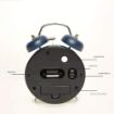Picture of blue clock twin bell clock Alarm Clock small clock Matt Clock