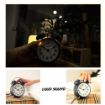 Picture of blue clock twin bell clock Alarm Clock small clock Matt Clock