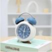 Picture of alarm clock Twin Bell Alarm Clock Analog Desk Clock Mini Table Clock Silent Battery Operated Alarm Clock