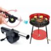 Picture of Fan Air Blower BBQ Charcoal Grill Barbecue Mini Manual Hand CrankPicnic Charcoal Grill Campfire Air Blower Fan